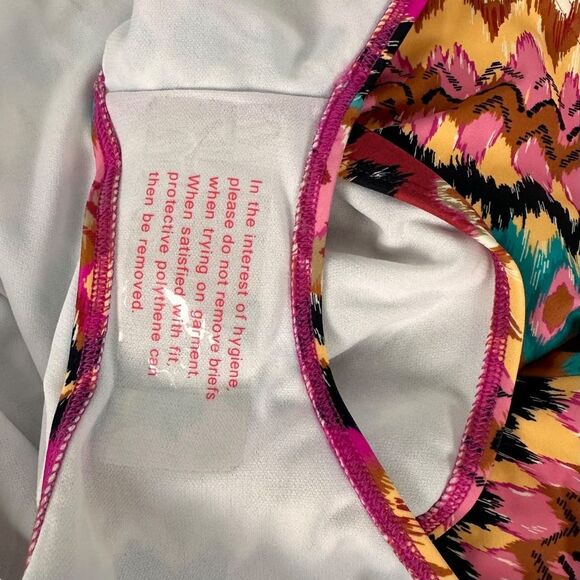 Boden Size 14 Multi Ikat Boden Cap Sleeve Tie Swimsuit NEW - Picture 7 of 9